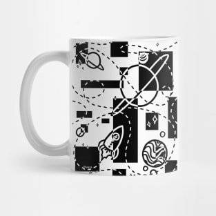 Geometric Galaxy (Black Version) Mug